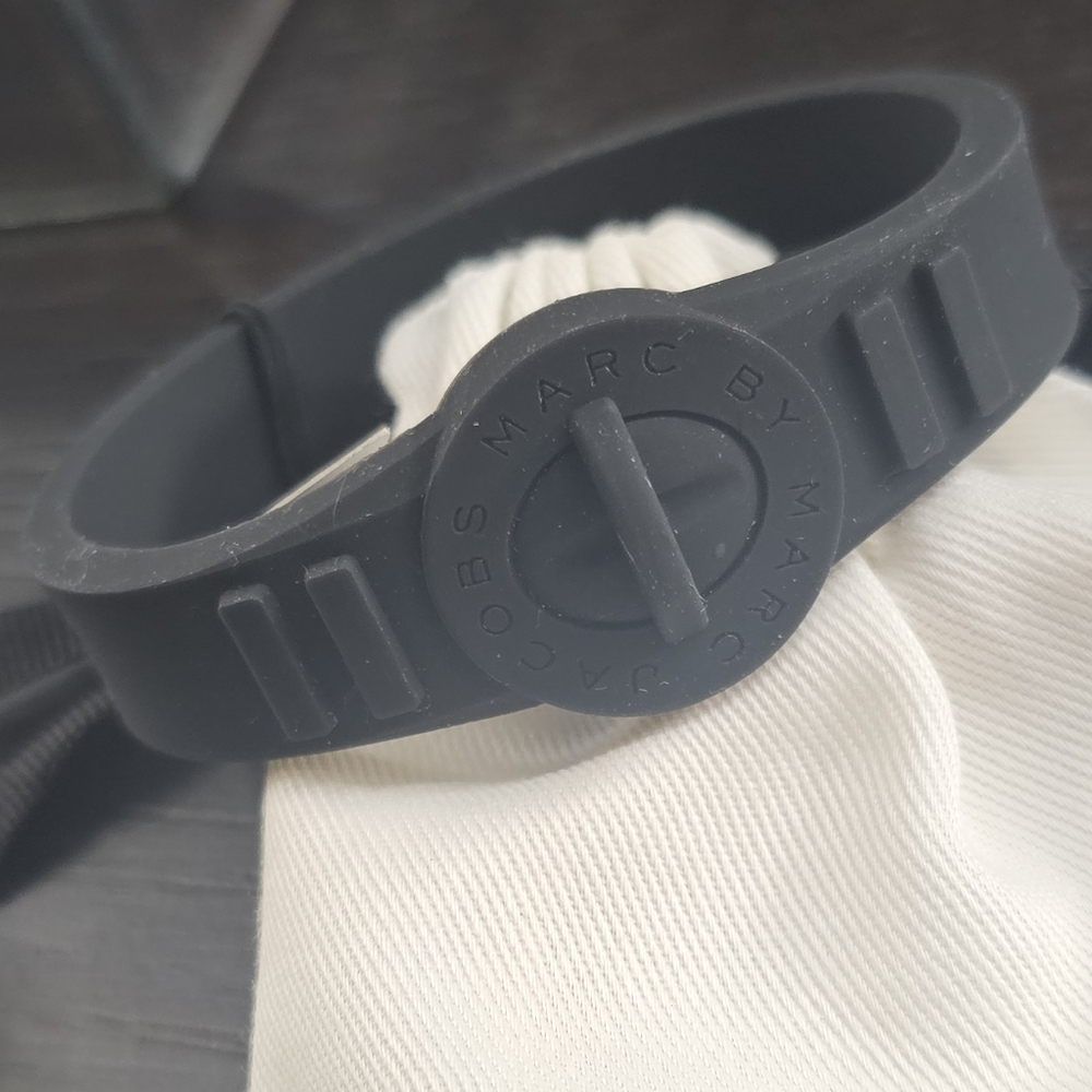 Marc by Marc Jacobs Black Rubber Wristband